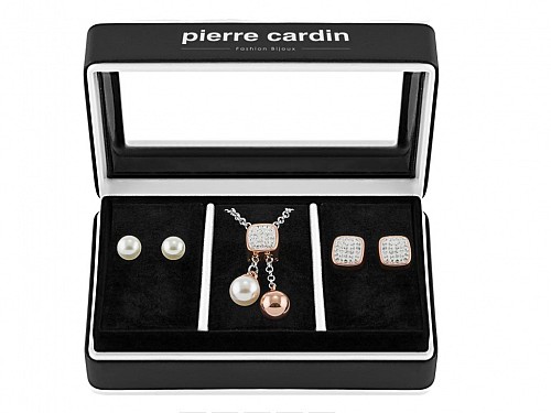 Pierre Cardin PXX7405 Σετ συλλογή Κοσμημάτων με κολιέ και 2 σκουλαρίκια σε συσκευασία δώρου, Gift set